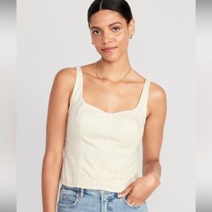 Fitted Cropped Corset Cami Top for Women